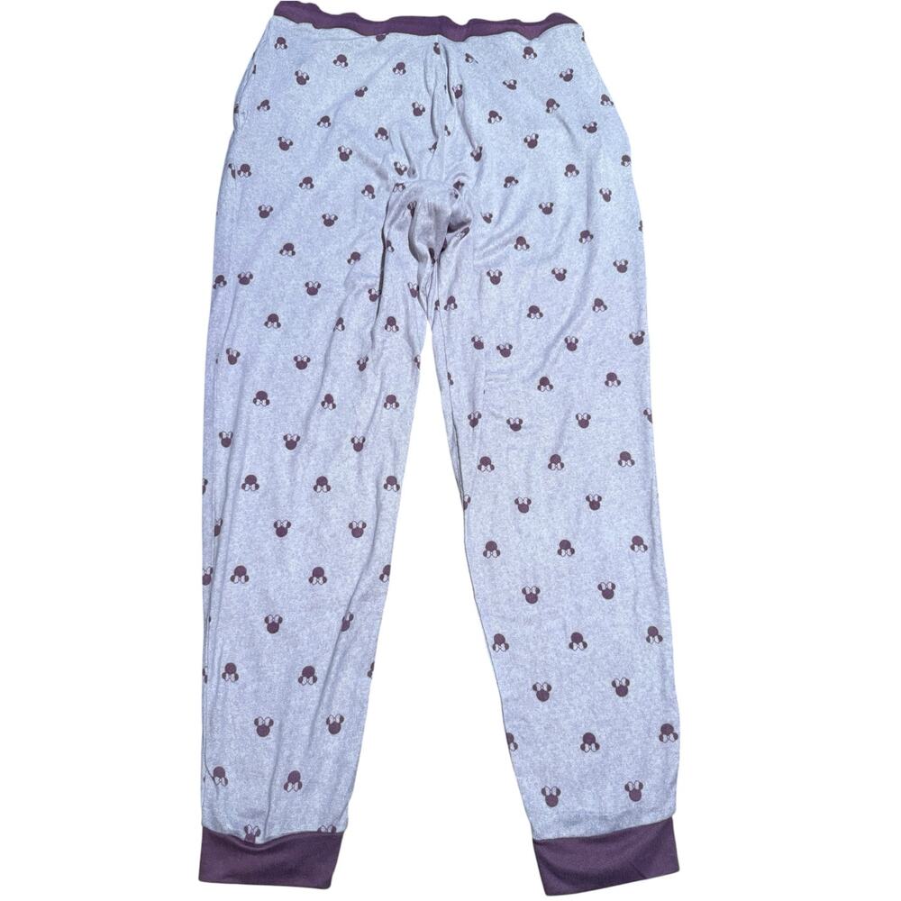 Disney Minnie Mouse Cozy Pajama Set, Purple Brushed Knit, Women's Large - Picture 3 of 6